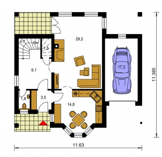 Plano de planta de la planta baja - COMFORT 134